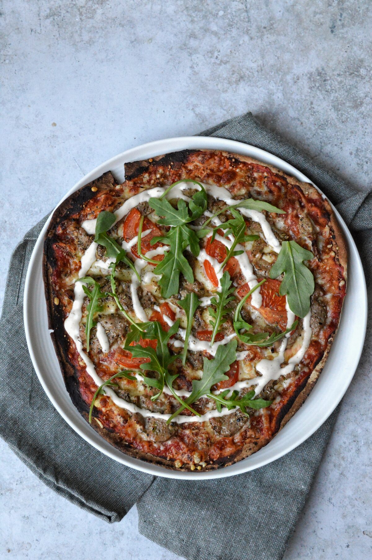 Libapizza med fläskfilé