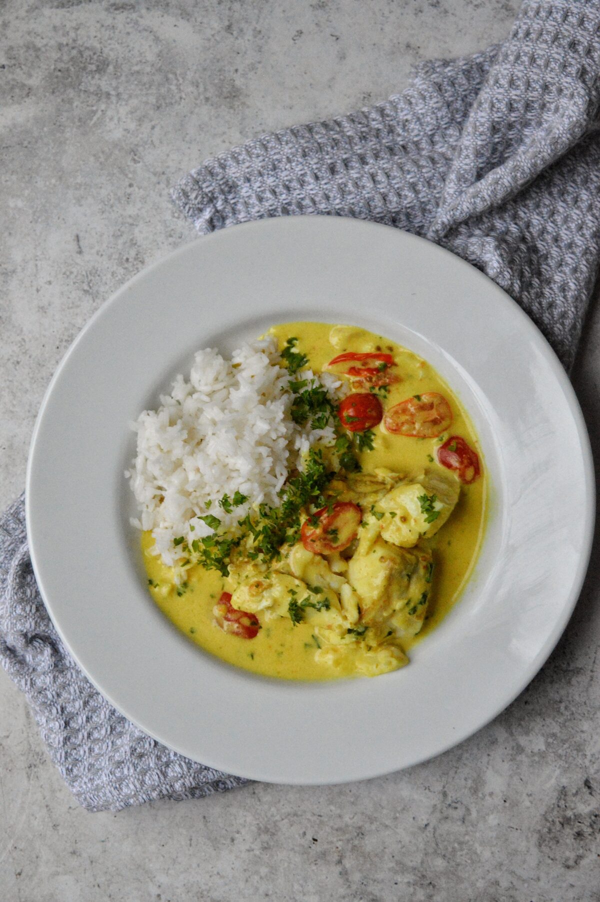Torskgryta med curry