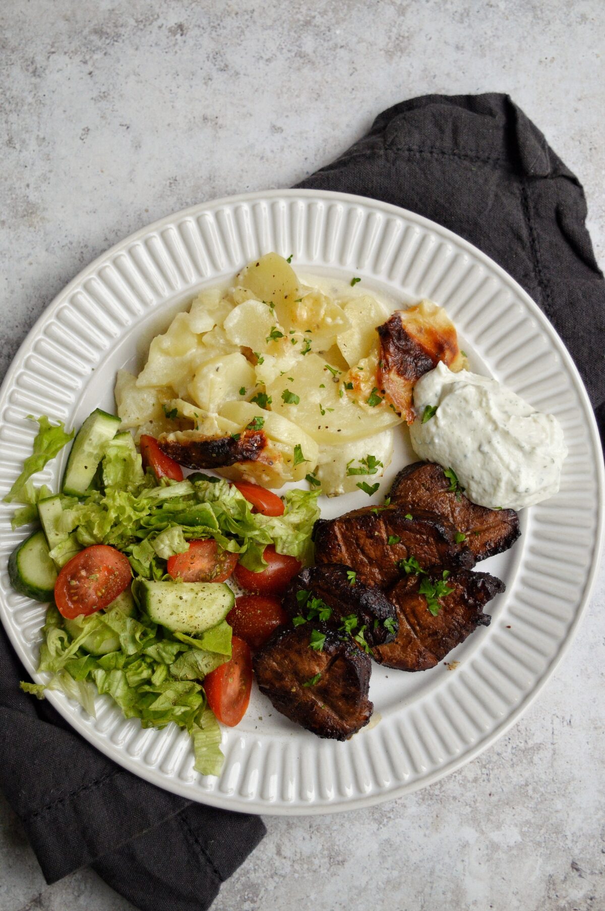 Grillad fläskfilé & potatisgratäng