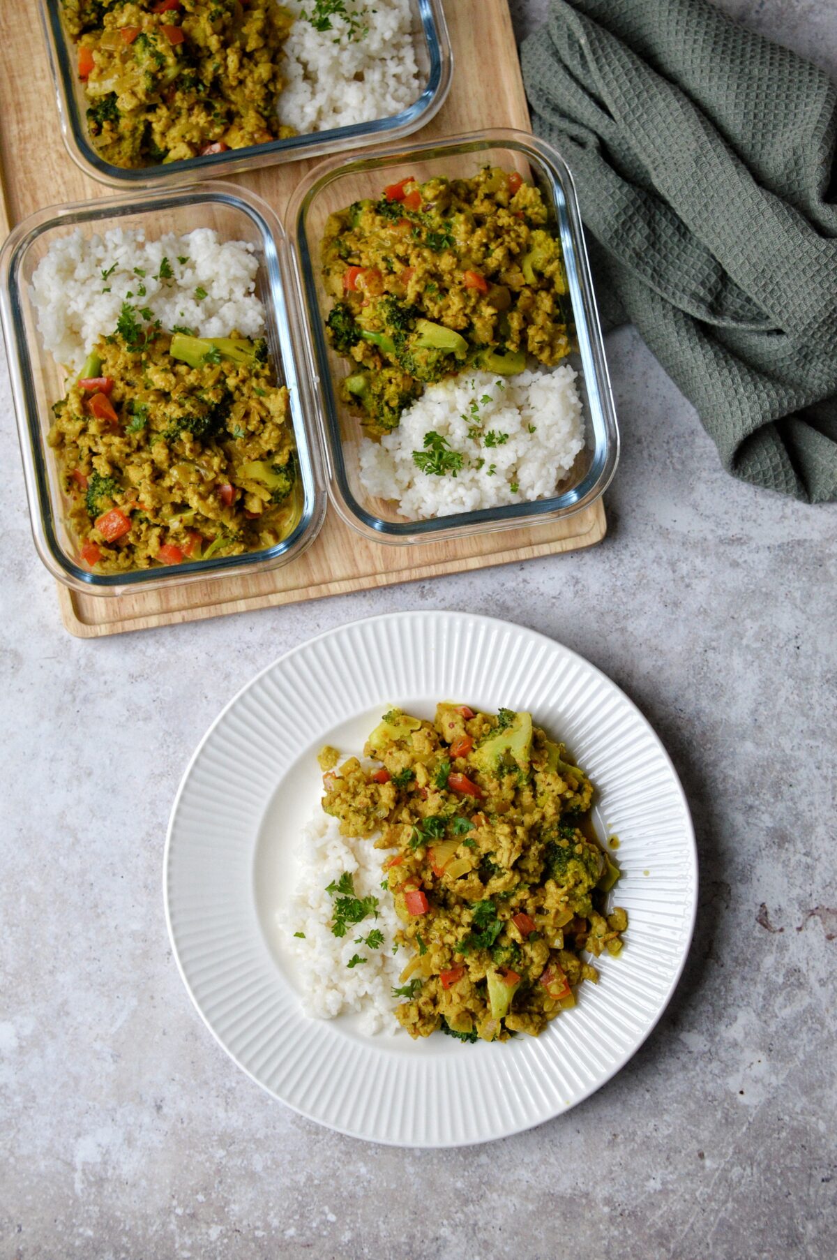 Kycklingfärsröra med smak av curry